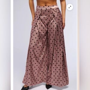 LORRAINE POLKA DOT WIDE LEG TROUSER - 1X